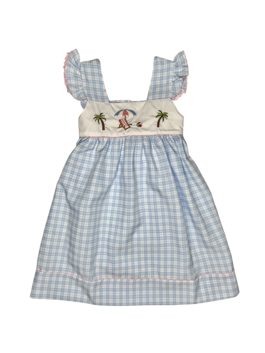 Beachside Blue Plaid Dress