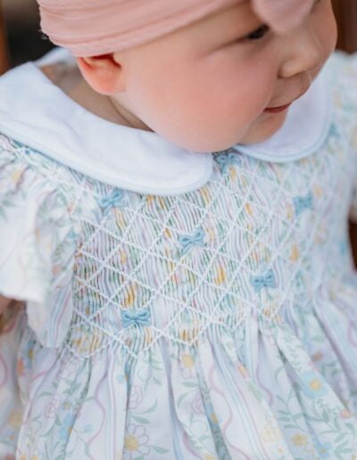 Three Sisters Spring Bouquet Smocked Bloomer Set