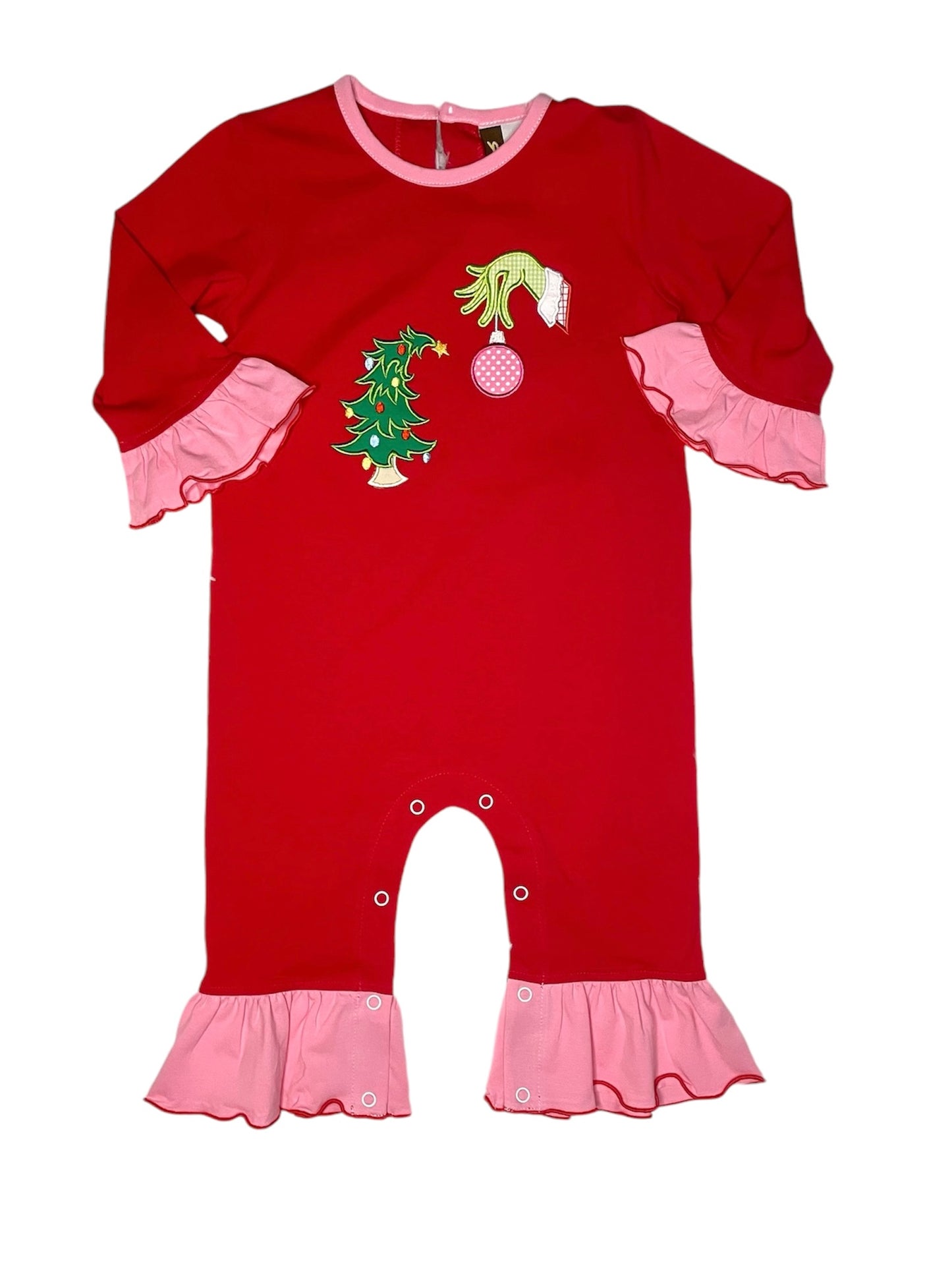 Green and Grumpy Girls Romper