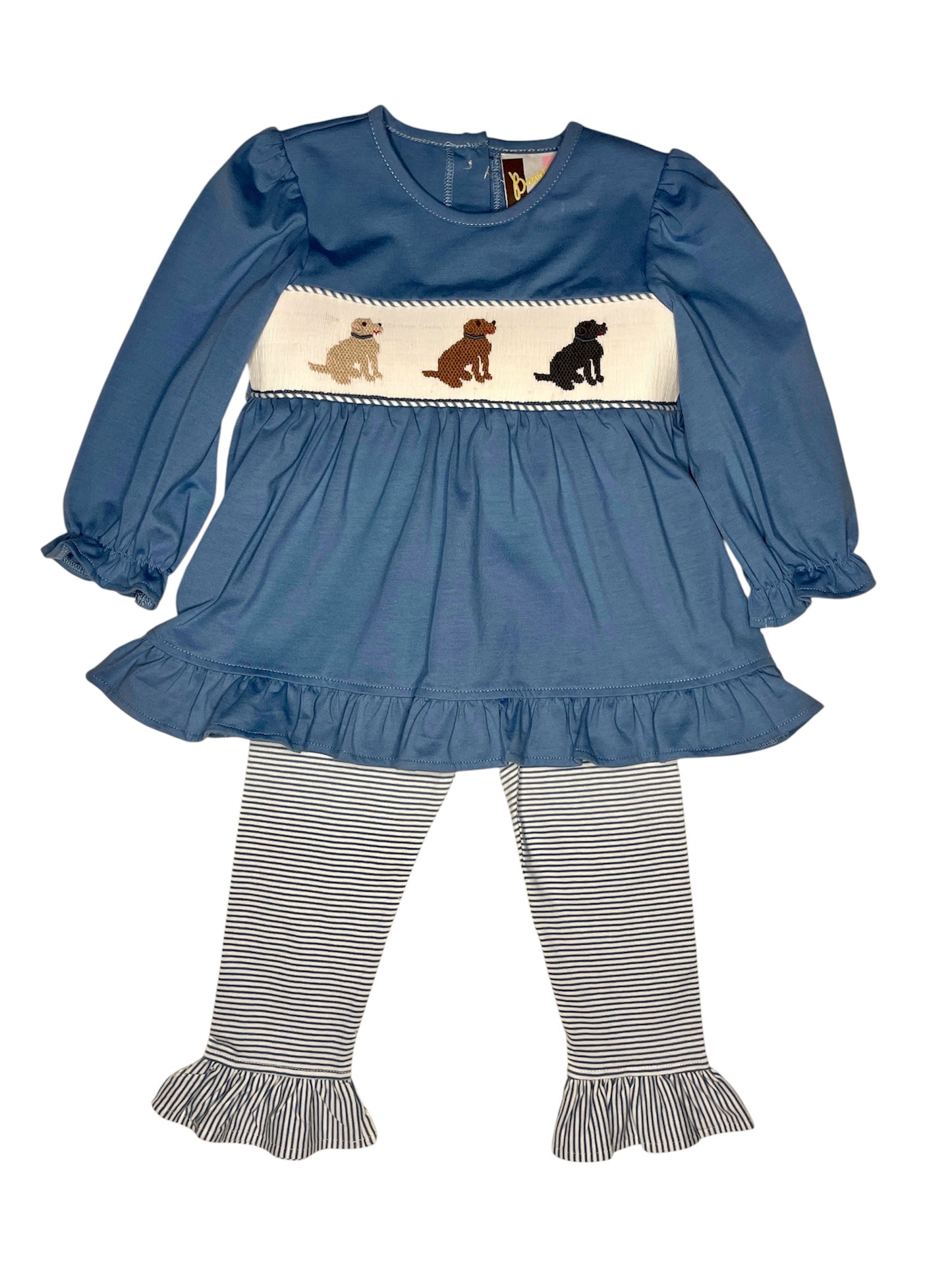Lab Trio Smocked Ruffle Pant Set