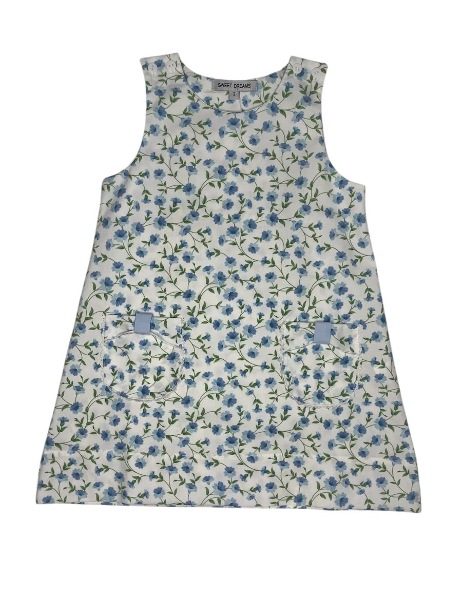 Glory Blue Floral Print Dress