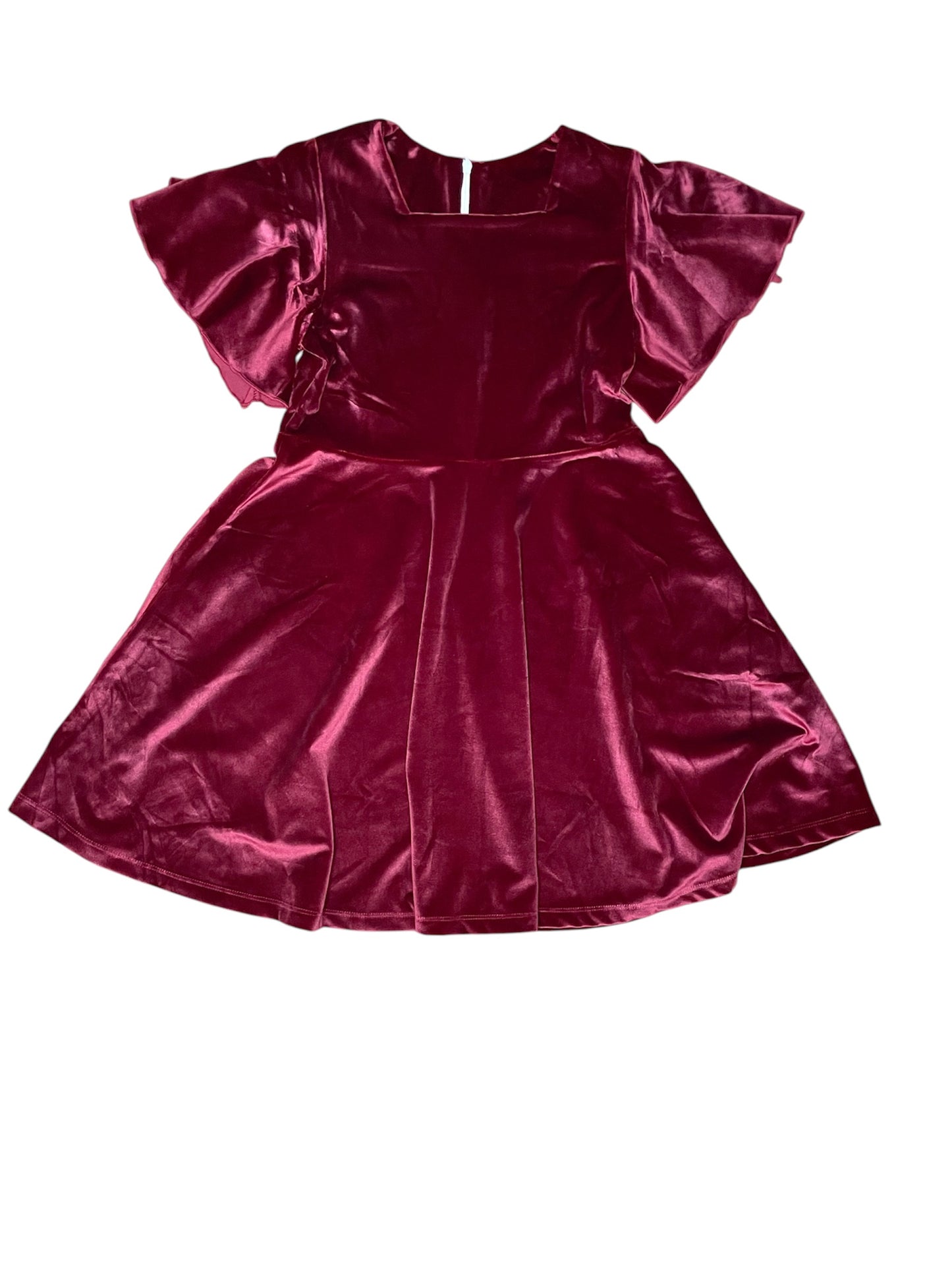 Addison Velvet Dress - Burgandy