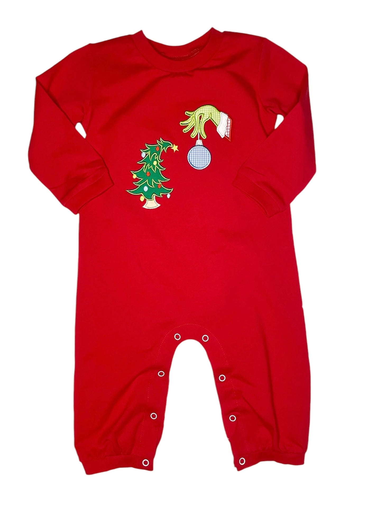 Green and Grumpy Boys Romper