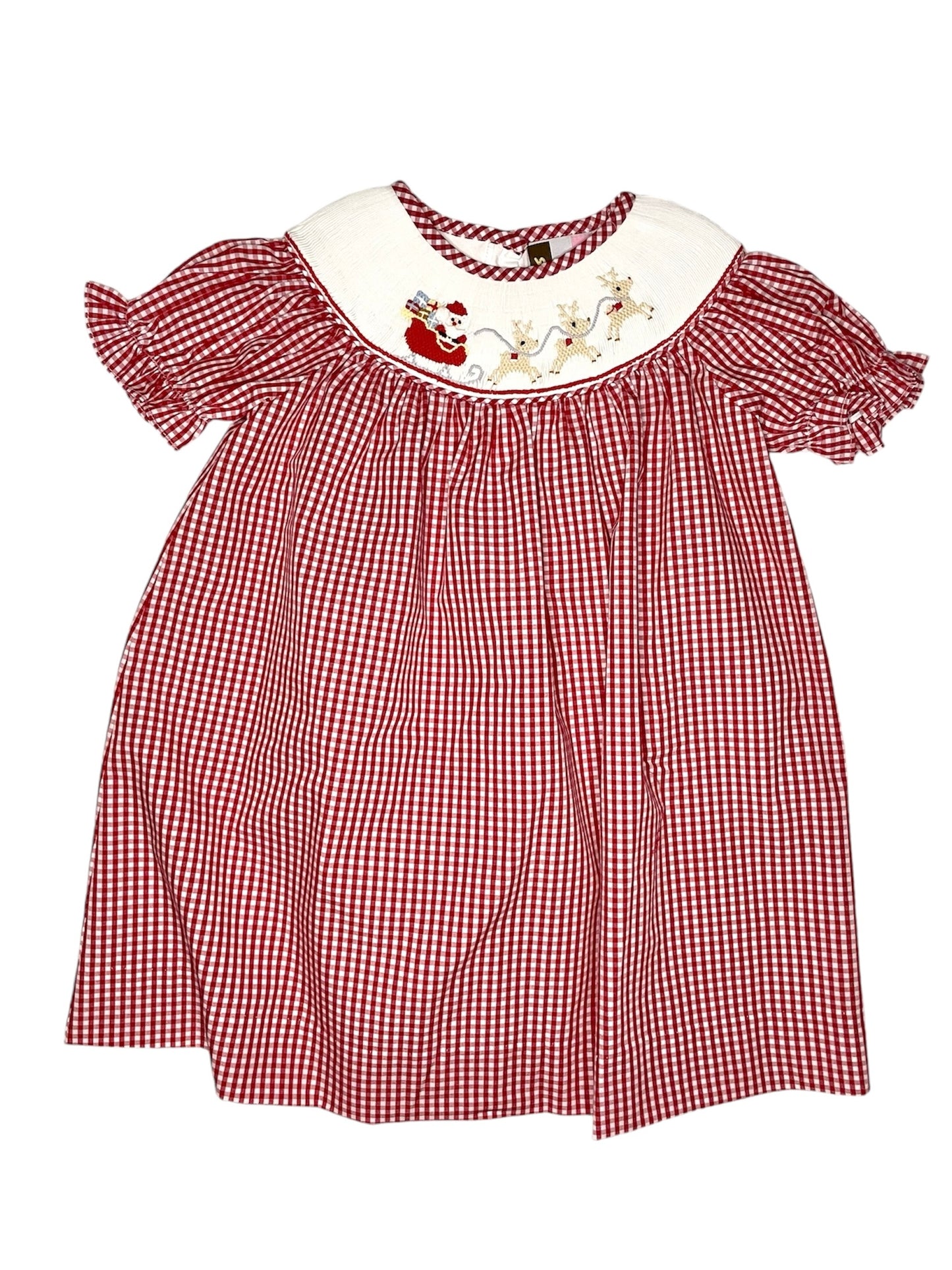 Santa's Sleigh Smocked Bishop