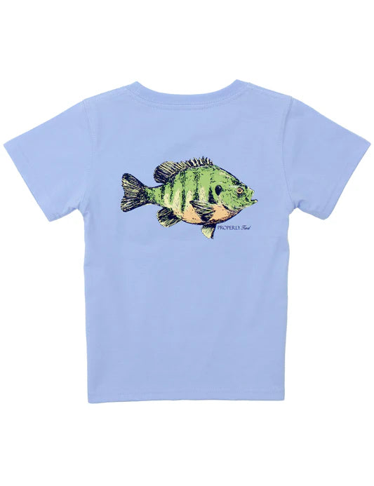 Properly Tied Boys Blue Gill Tee - Light Blue