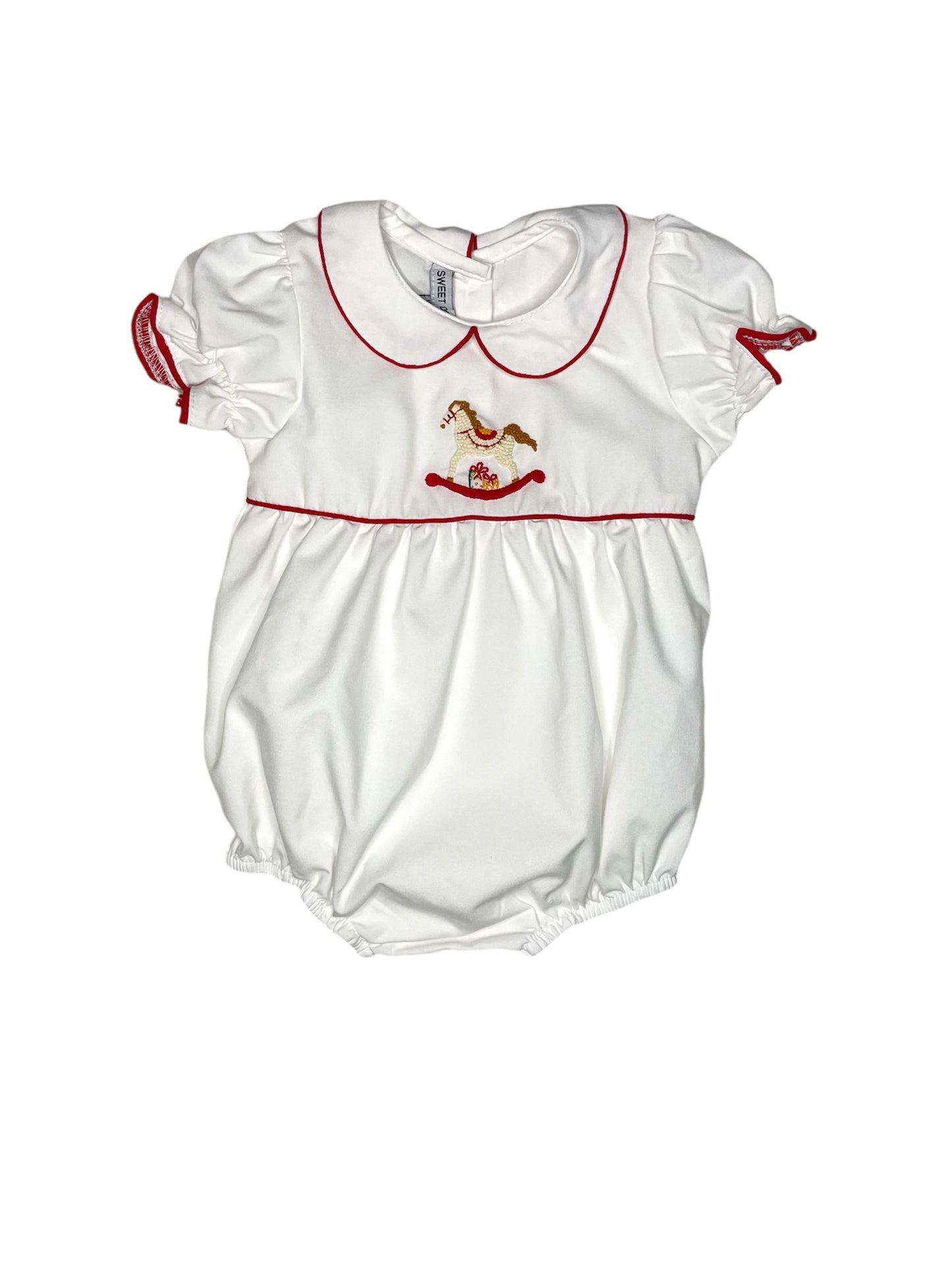 Rocking Horse Embroidered Girl Bubble