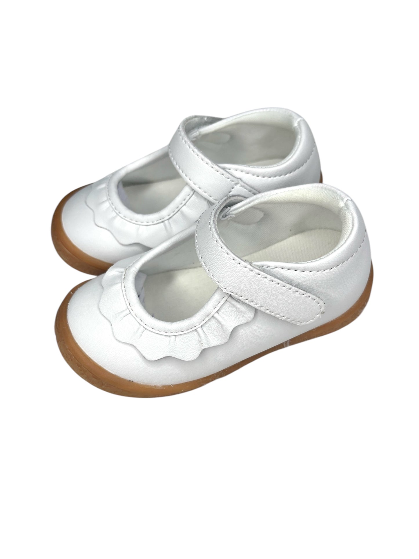 Amina Leather White Shoes