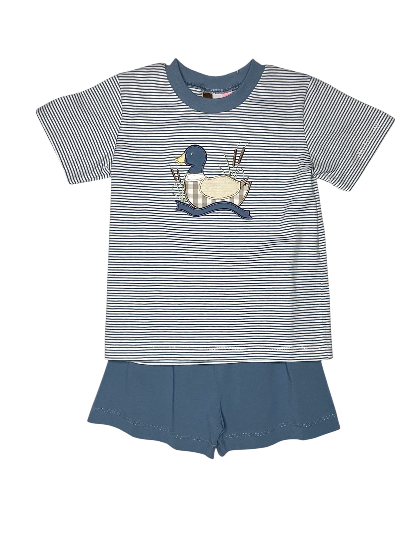 Mallard Duck Applique' Boys Short Set