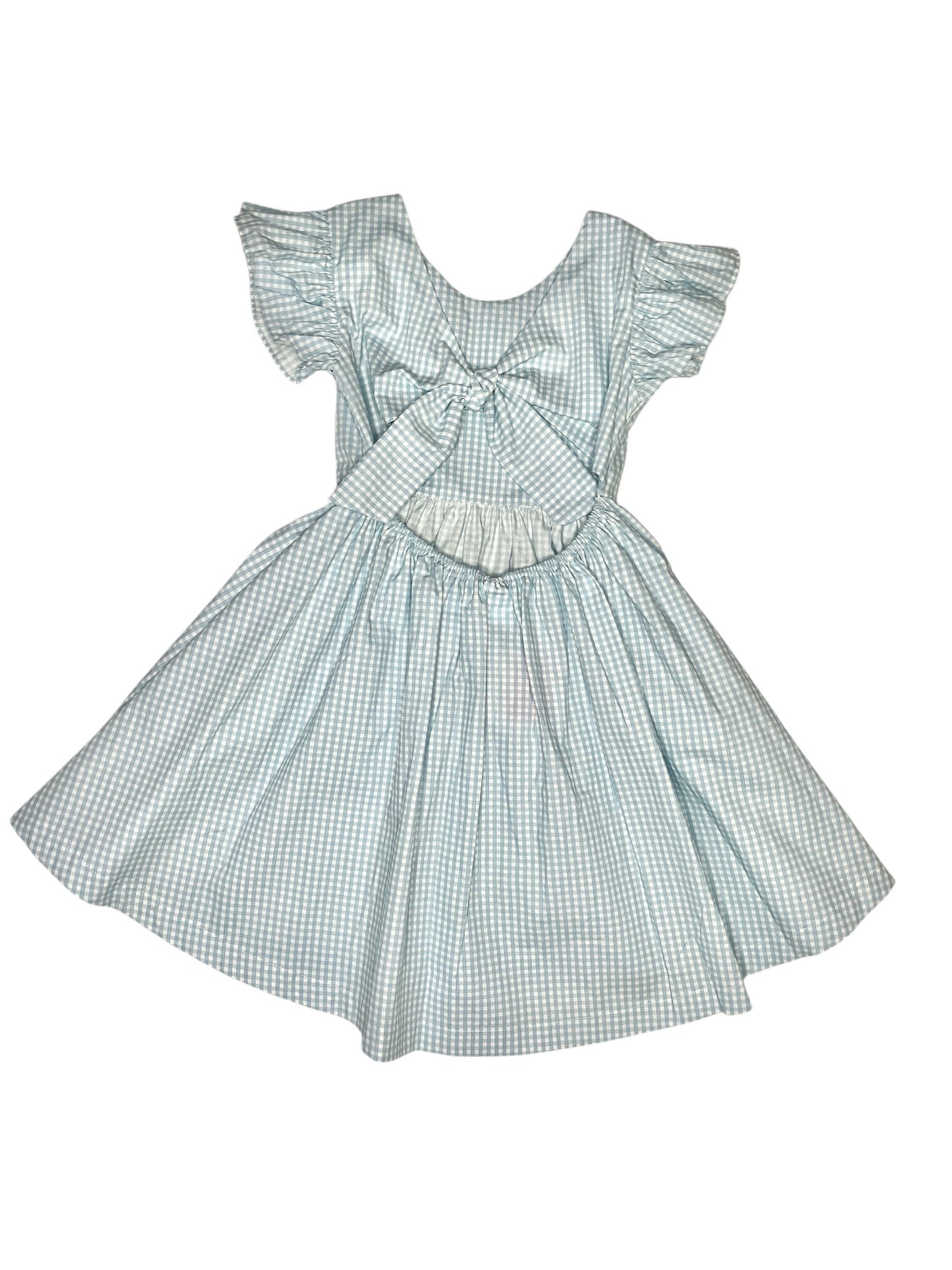 Teal Gingham Gabrielle Dress