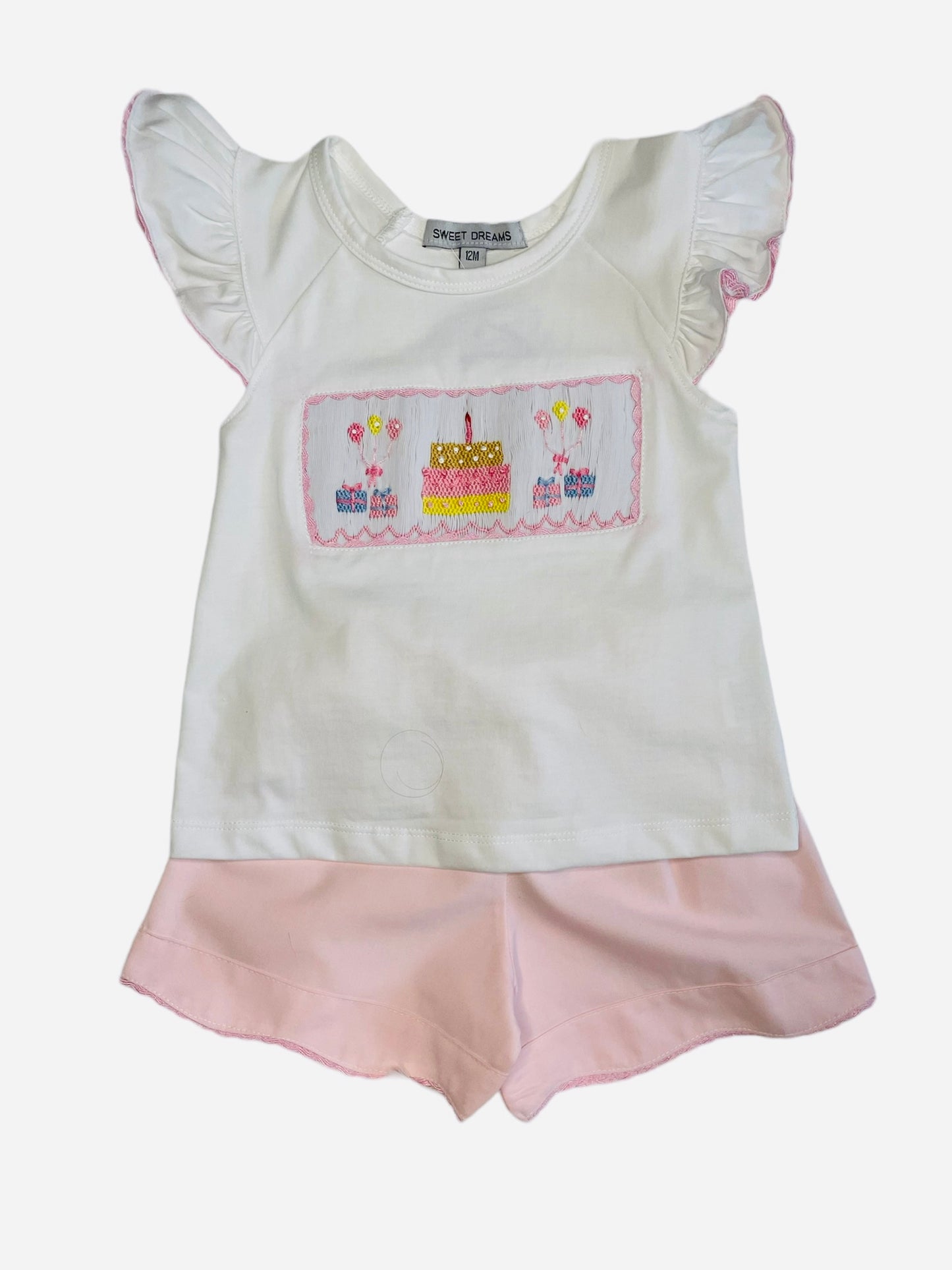 Happy Birthday Girls Smocked Short Set