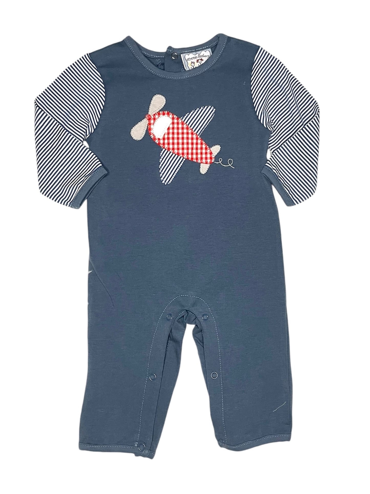 Airplane Applique Boys Romper