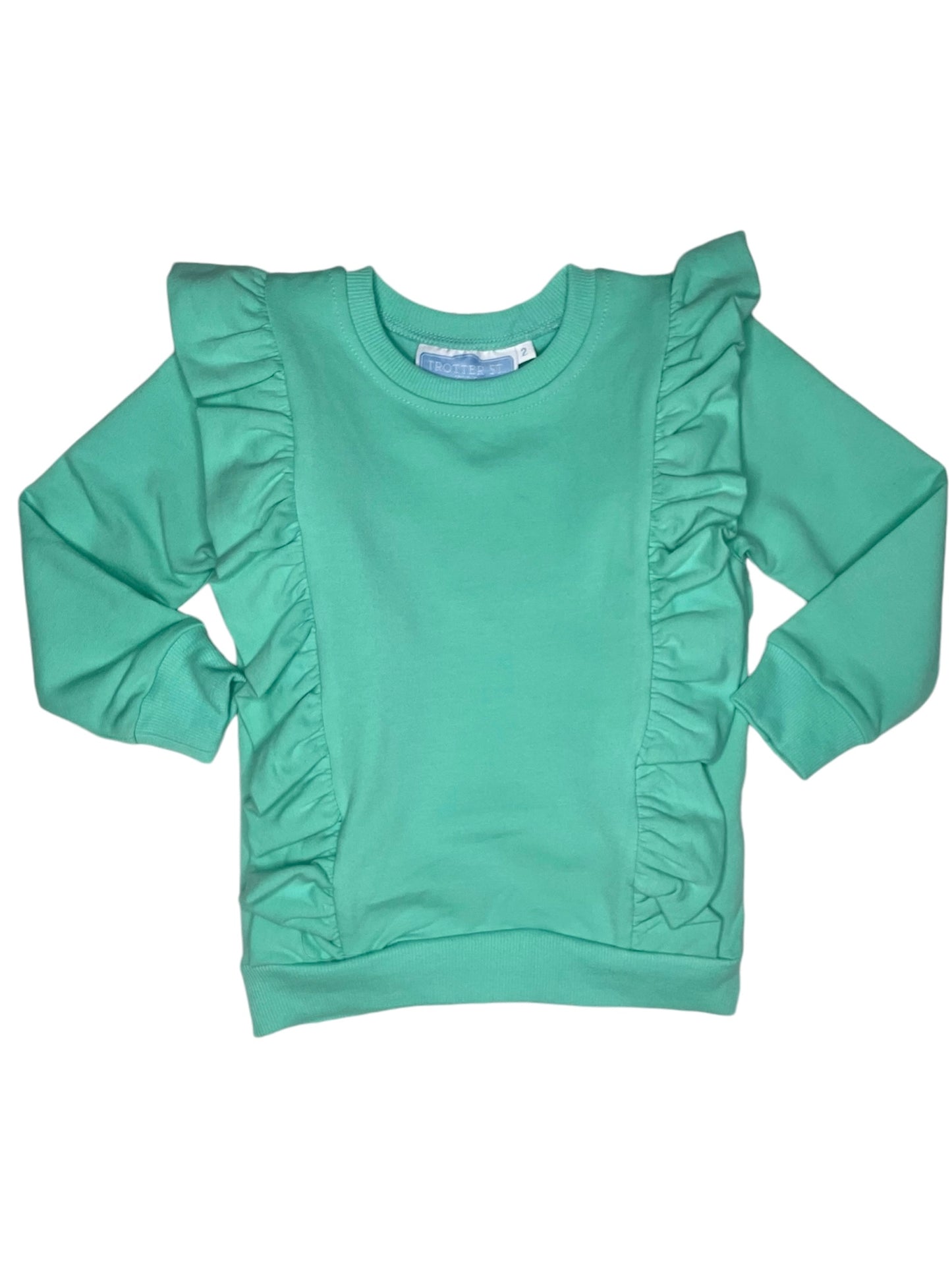 Laura Ruffle Pullover - Mint