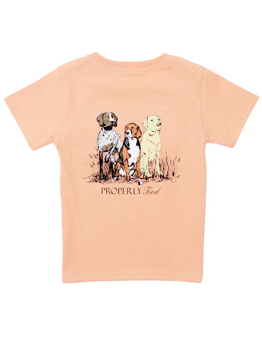 Properly Tied Boys Triple Dog Tee - Melon