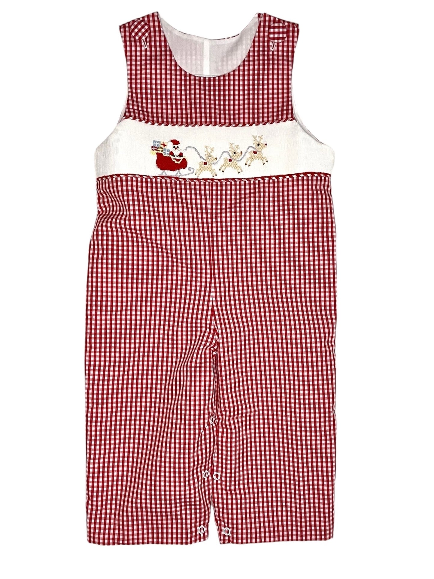 Santa's Sleigh Smocked Boy's Longall
