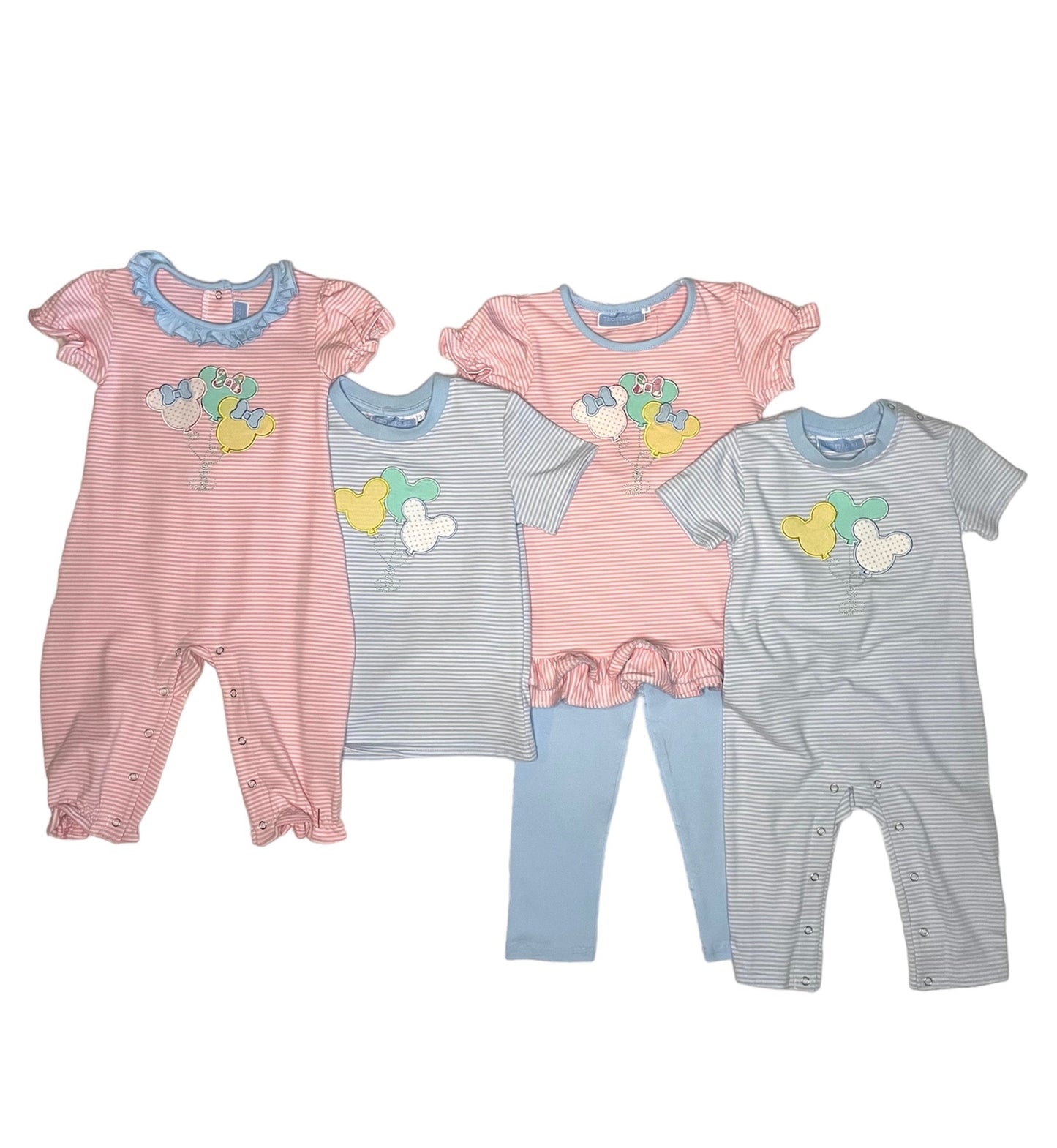 Boys Mouse Balloon Applique'Romper