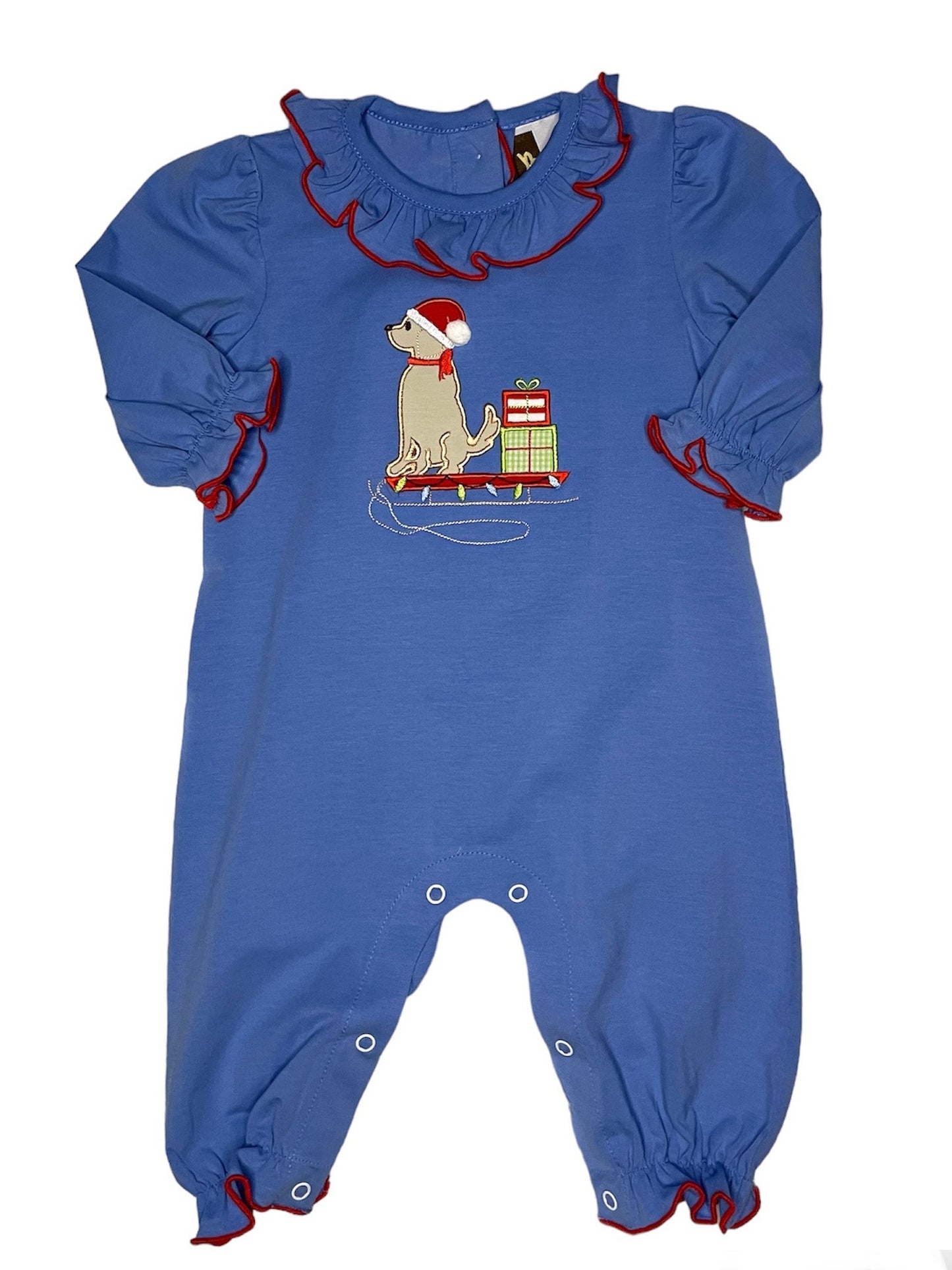 Christmas Sledding Girls Romper