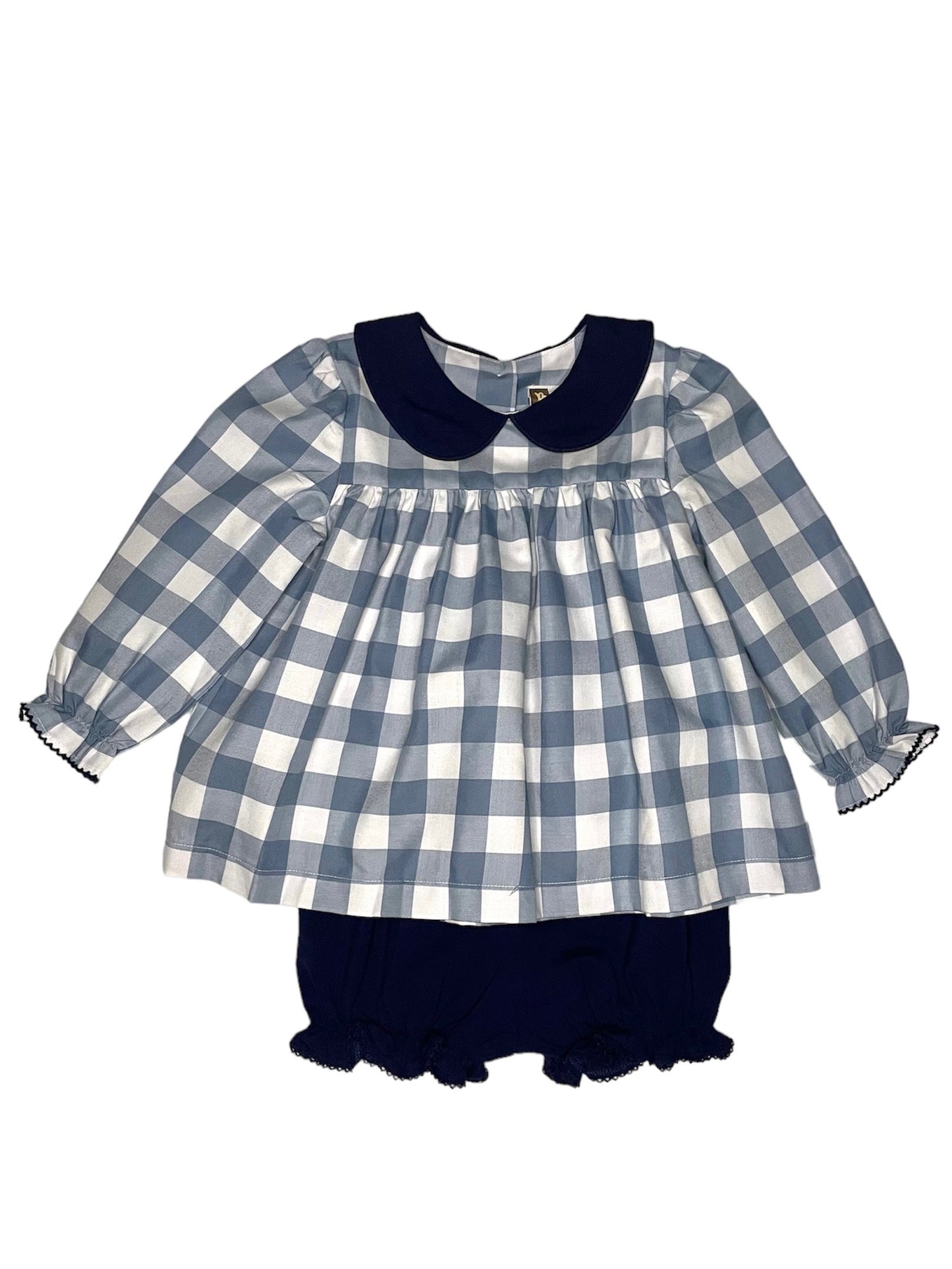 Blakely Bloomer Set - Blue Gingham