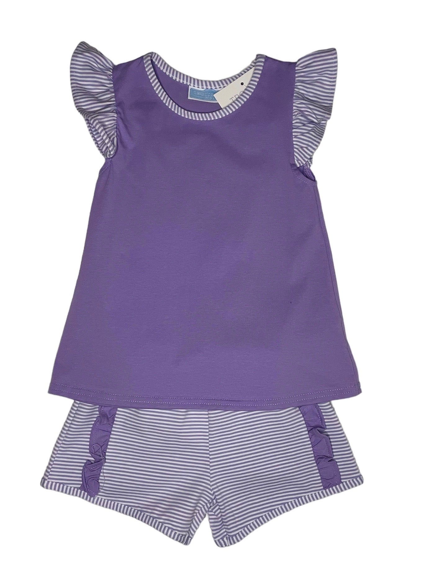 Hadley Shorts - Lavender Stripe