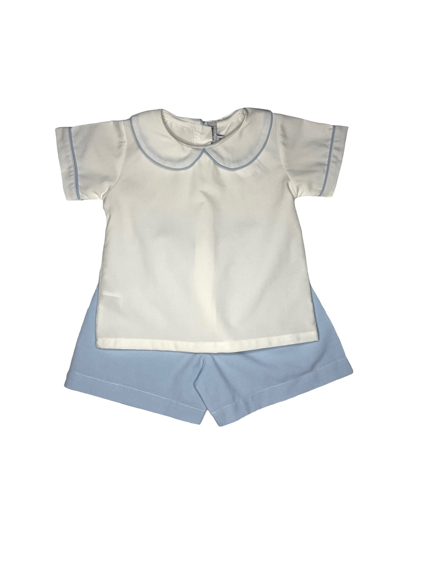 White/Blue Boy Short Set