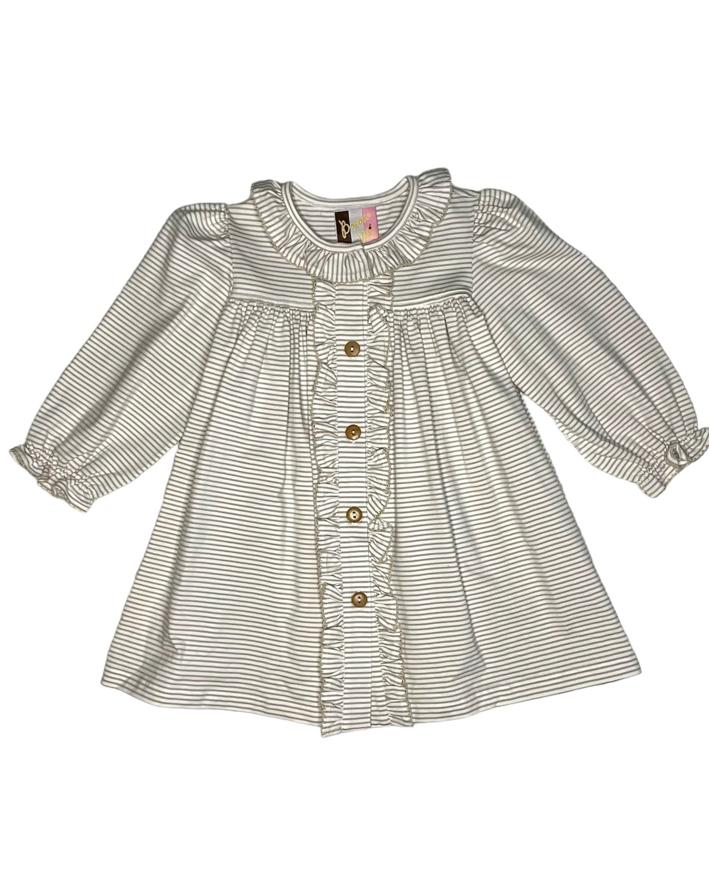 Khaki Stripe Knit Dress