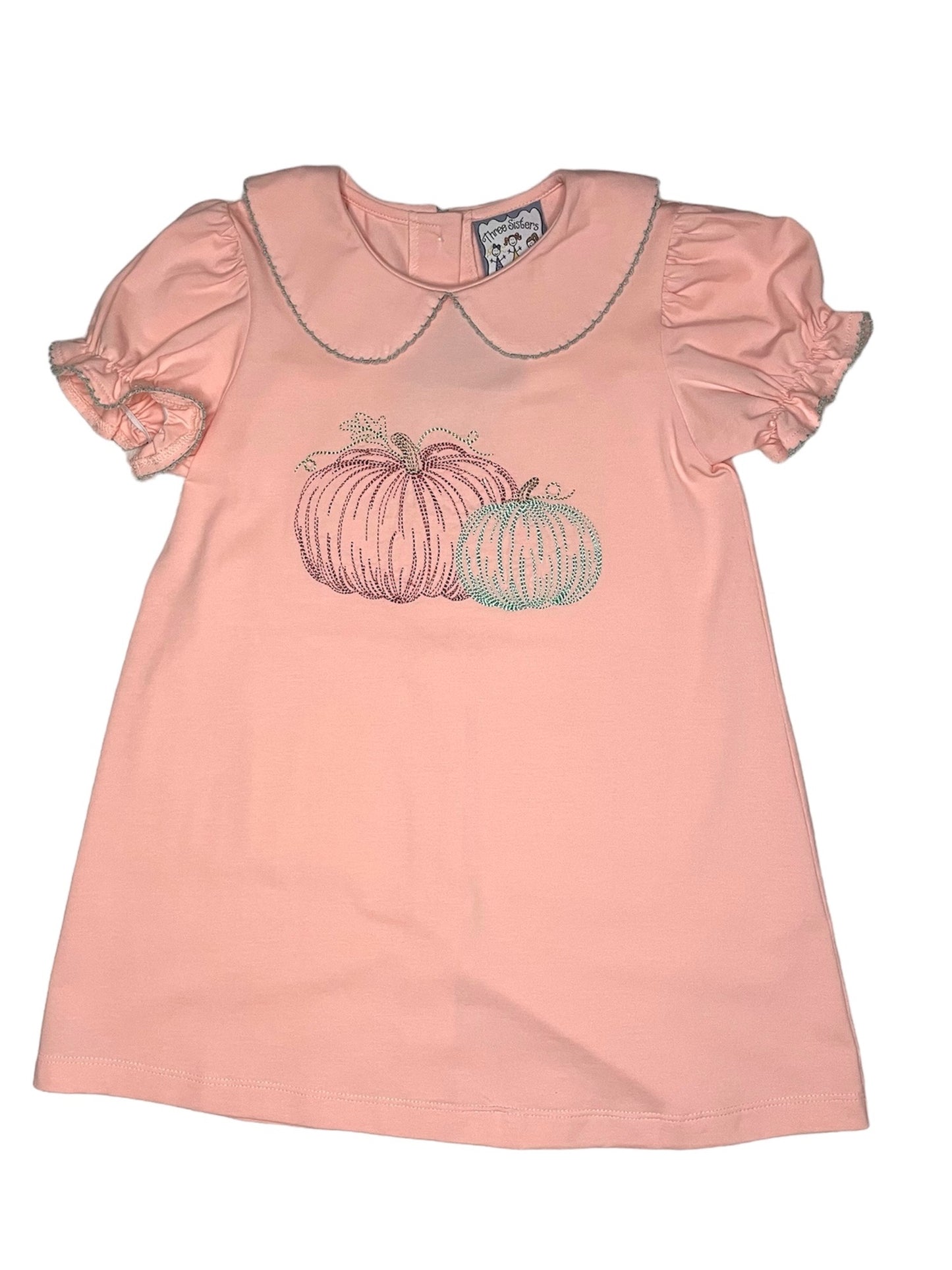 Pumpkin Embroidered Dress