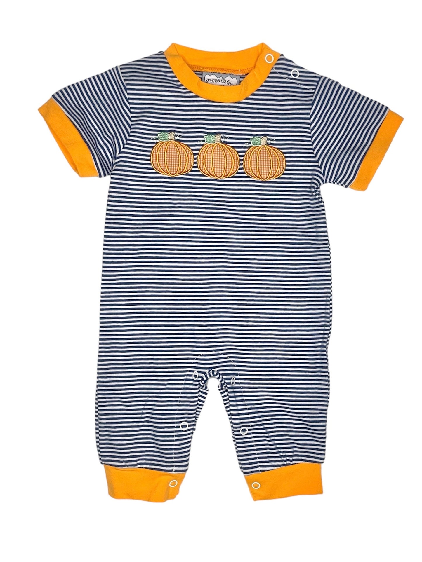 Pumpkin Applique' Boys Romper
