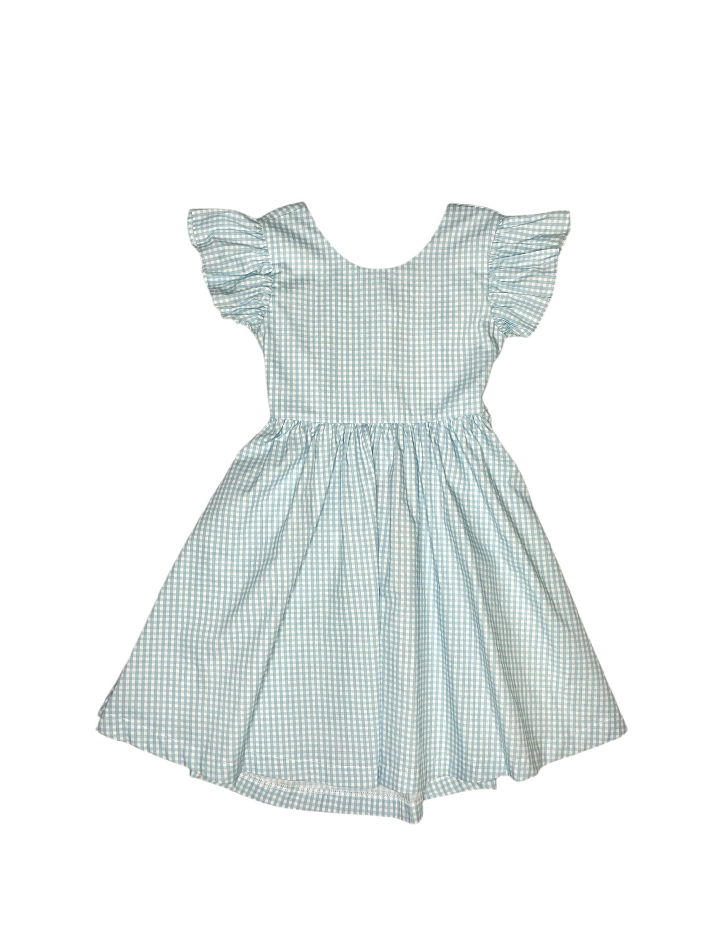 Teal Gingham Gabrielle Dress