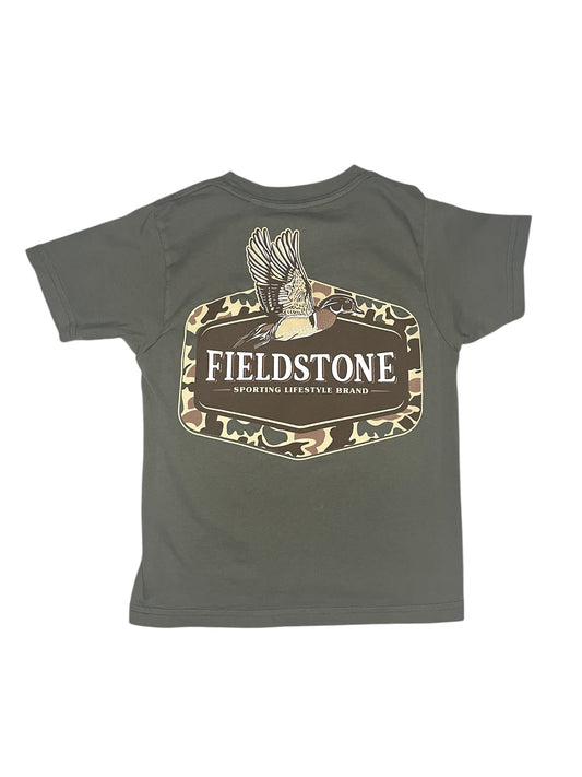 Youth Camo Wood Duck Moss Tee