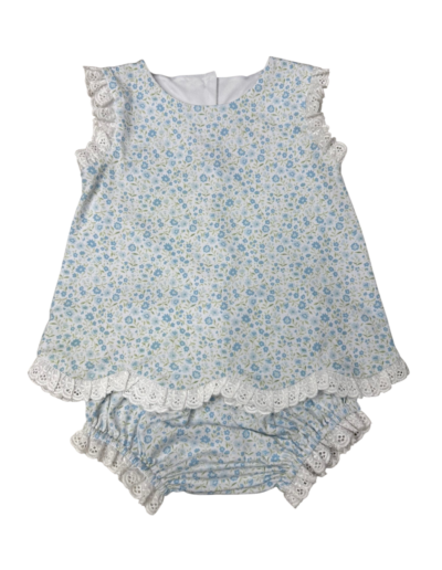 Banana Split May Flowers Bloomer Set w/Lace
