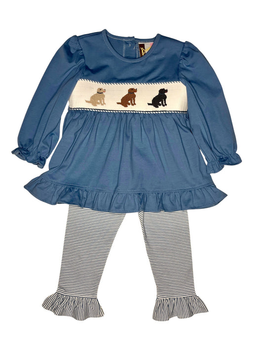 Lab Trio Smocked Ruffle Pant Set