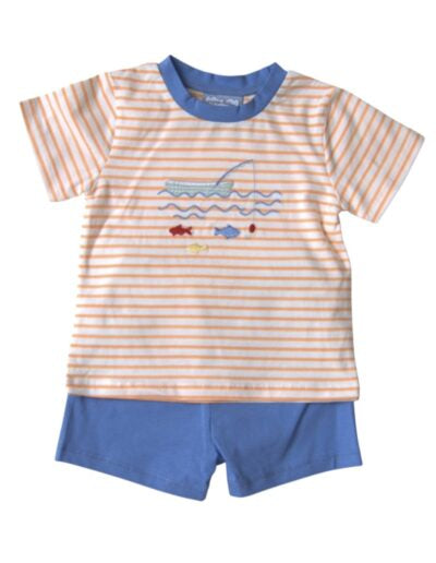 Three Sisters Gone Fishing Boys Short Set
