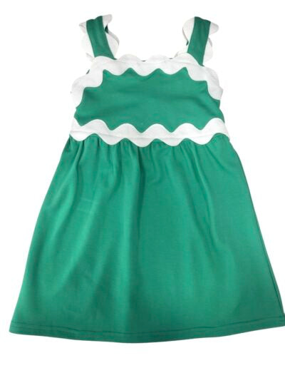 Banana Split Reese Ric Rac Dress - Green