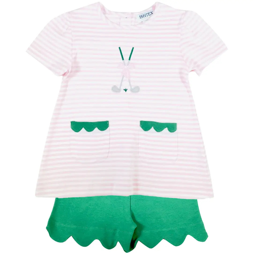 Ishtex Golf Club Girl's Short Set