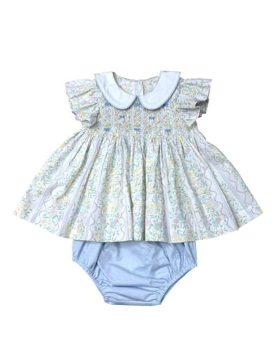 Three Sisters Spring Bouquet Smocked Bloomer Set