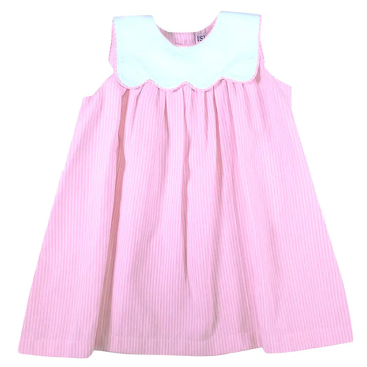 Ishtex Pink Stripe Poplin Dress