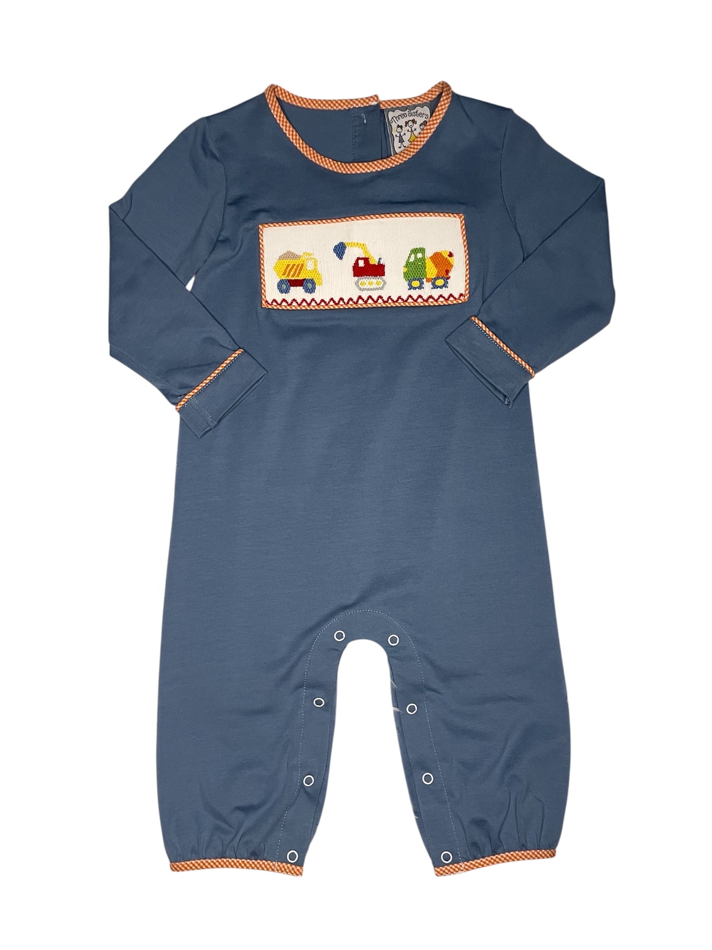 Three Sisters- Construction Smocked Romper