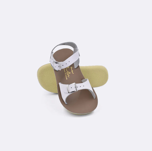 sun san white surfer sandals