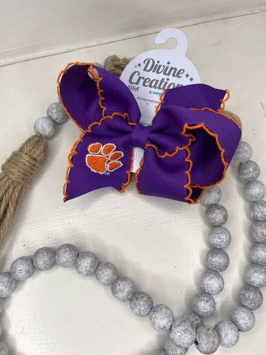 Wee Ones Moonstitch  bow - Tiger  - Medium