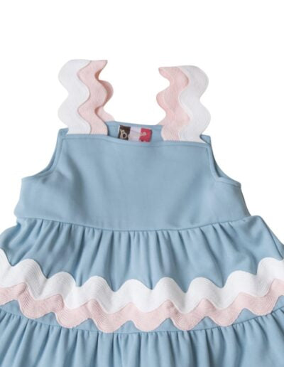 Banana Split Saylor Ric Rac Dress - Blue