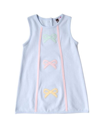 Banana Split Hadley Bow A-Line Dress - Lt Blue