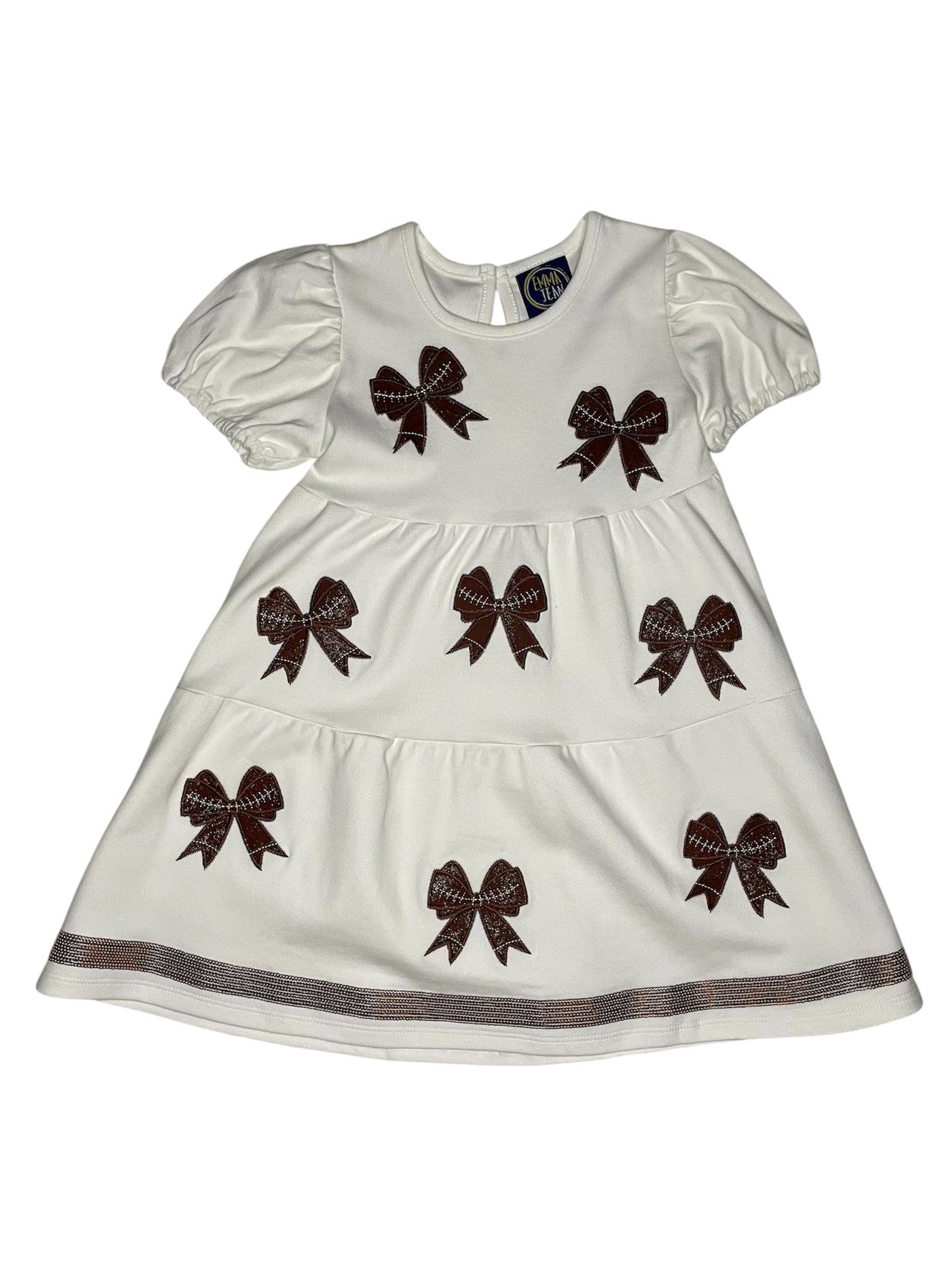Emma Jean Football Bow Layered Dress