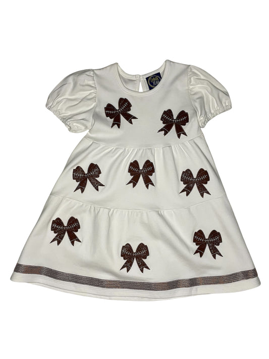 Emma Jean Football Bow Layered Dress