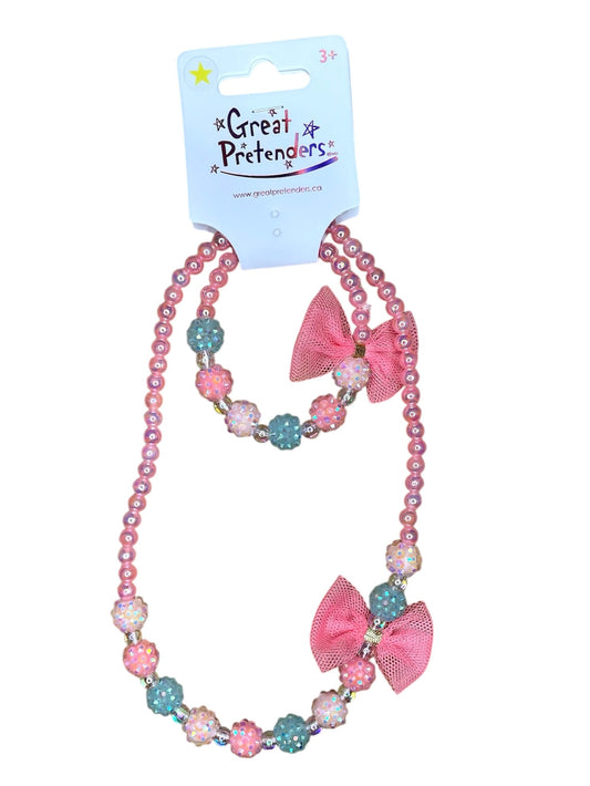 Think Pink Necklace & Bracelet Set