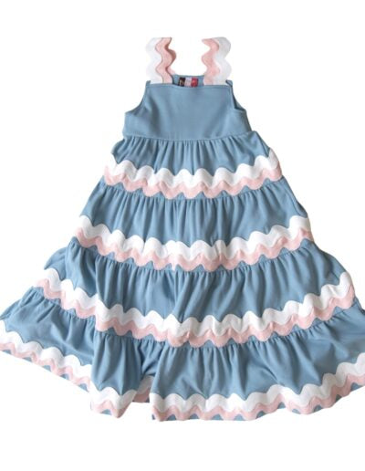Banana Split Saylor Ric Rac Dress - Blue
