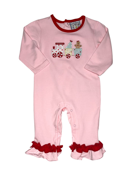 Three Sisters- Christmas Train Girls Romper
