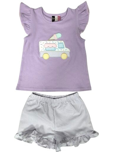Banana Split I Scream You Scream Girls Short Set