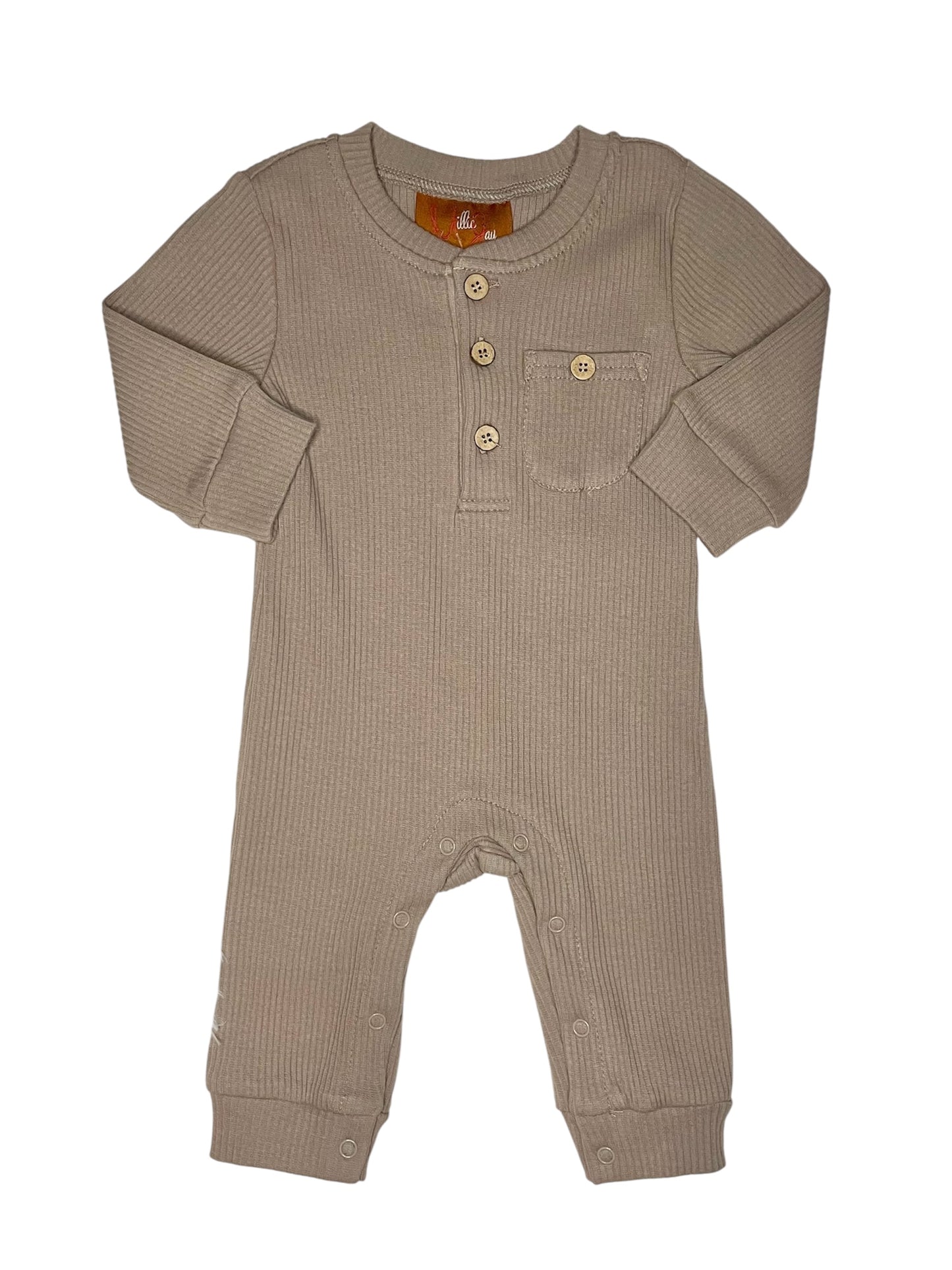 Millie Jay Boys Landon Romper - Mocha