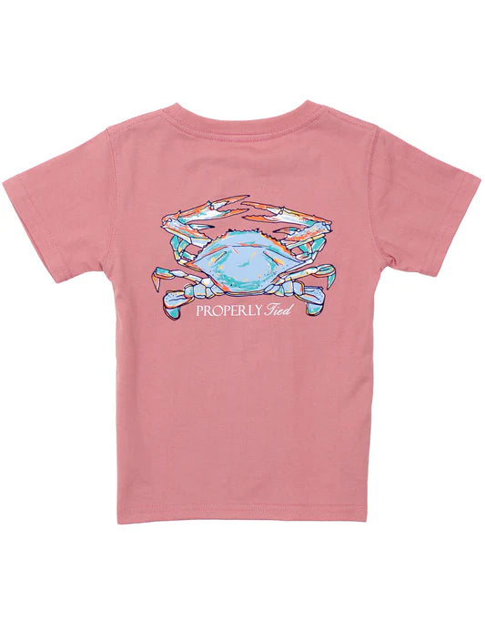 Properly Tied Boys Claws Tee - Salmon