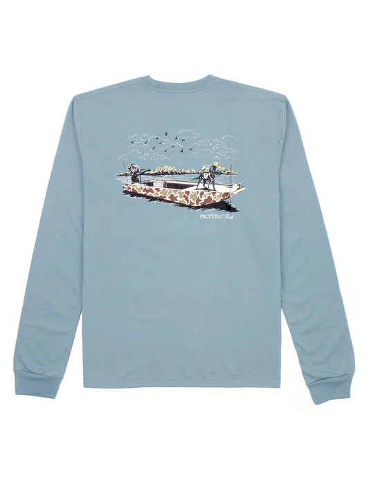 Properly Tied - Boys Boat Ride Steel Blue