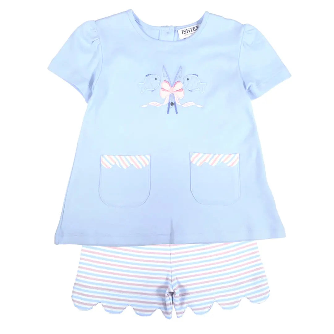 Ishtex Fishing Girl's Short Set